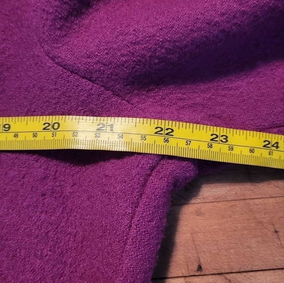 Kate Hill 100% Wool Scalloped Mauve Front Blazer Size XL - Picture 7 of 10